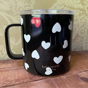 Kate Spade Heartbeat Stainless Steel Travel Mug with Hearts, 16 oz